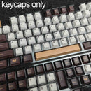 GMK 129 Keys Coffee Keycaps Set PBT Sublimation For CHERRYs Mechanical F7G9