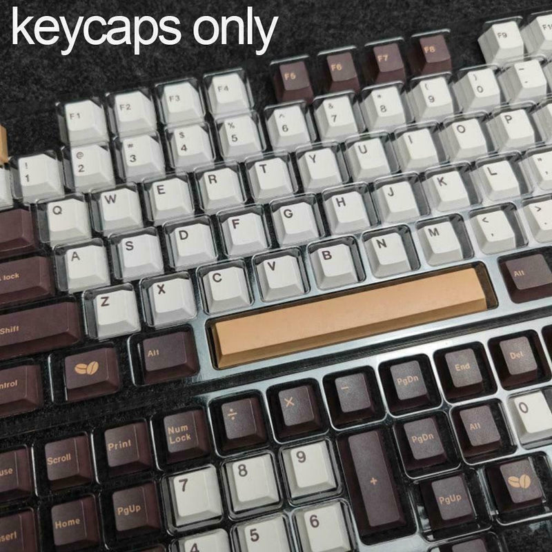 GMK 129 Keys Coffee Keycaps Set PBT Sublimation For CHERRYs Mechanical F7G9