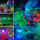 LED Solar Wind Chime Lamp Color Changing Wishing Bottle Hanging Light (A) Newly