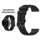 20mm Silicone Wristband Strap for Huawei Honor Magic Watch 2 42mm (Black)