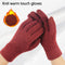 Warm Female Knitted Full Finger Gloves Winter Warm Touch Screen Mittens Woolen