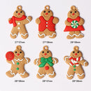6pcs Xmas Gingerbread Man Tree Pendant Room Cute Hanging Decor (Small B) Newly