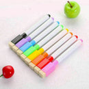 Set 8 Colors Magnet Pens Magnetic Dry Wipe White Board Markers Built Y4D7
