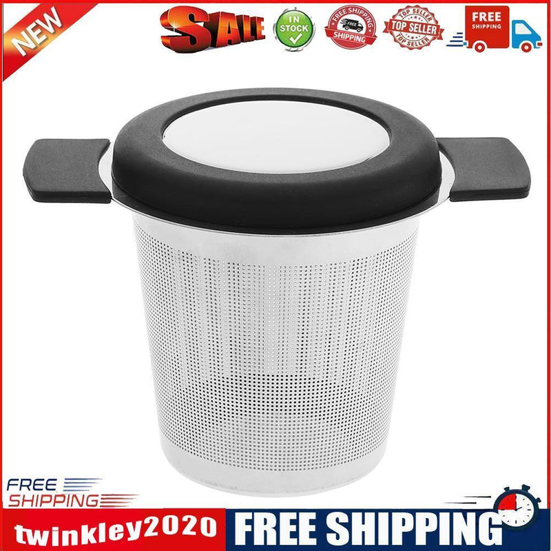 Stainless Steel Tea Strainers Infuser Steeping Loose Leaf Tea Filter(Black)