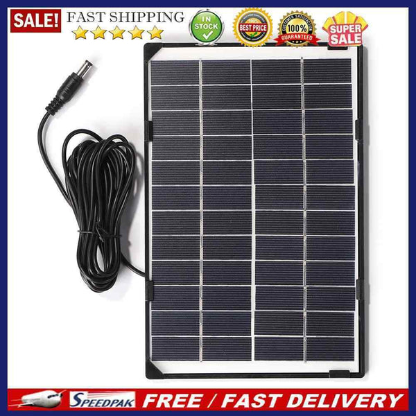 6W 12V Camera Surveillance Solar Panel Outdoor Portable Light Lamp Power Su