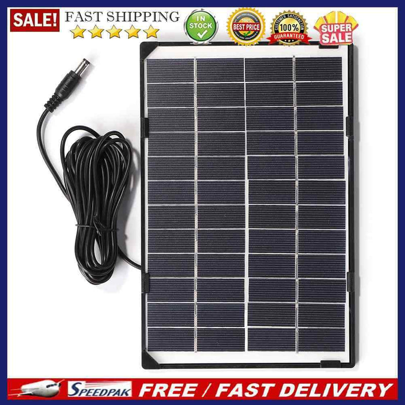 6W 12V Camera Surveillance Solar Panel Outdoor Portable Light Lamp Power Su