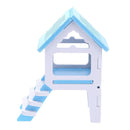 Pet Bed Nest Hamster House Wooden Climb Small Animal Pet Sleeping Cage(Blue