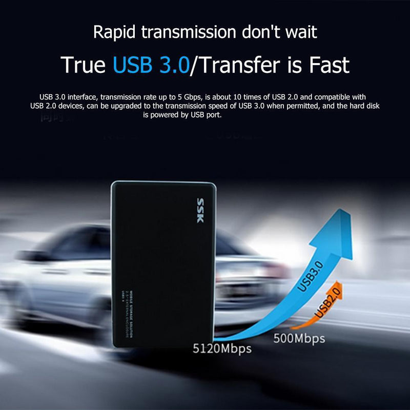 SSK HE-V300 2.5 Inch SATA SSD HDD Enclosure USB 3.0 External Hard Disk Case