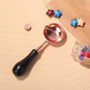 Sealing Stamp Wax Spoon Wood Handle Seal Bead Furnace Stove Pot (Black) Newly