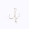 50pcs Barbed Crank Sharp Fishing Hooks Tackles with 3 Anchors (6