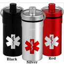 EDC Sealed Medicine Keyring Keychain Pill Box Bottle Holder Container