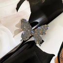 Korean Butterfly Rhinestone Hair Clip Women Barrettes Sweet Big Hairpin Hairg