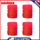 4pcs Luminous Tire Cap Tire Rim Stem Cap Rim Stem Covers for Motorcycles (Red)