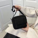 Fashion Lamb Wool Shoulder Bag Women Autumn Winter Solid Color Crossbody Bags