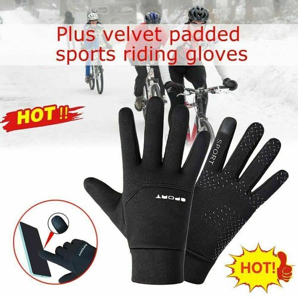 Football Gloves Kids Boys Waterproof Thermal Grip Outfield Hot Sports Field Y4F3