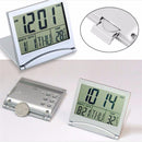 Temperature Weather Calendar Alarm Clock LED Display Folding Table Desk Clock