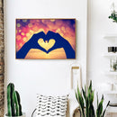 5D Full Drill Diamond Painting Kit Abstract Heart Rhinestone Drill Point Craft