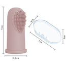 Silicone Dog Cat Finger Toothbrush Bad Breath Care Teeth Cleaning (Pink) Newly