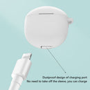 Silicone Case for Realme Buds Air 2 Protective Cover with Carabiner (White)