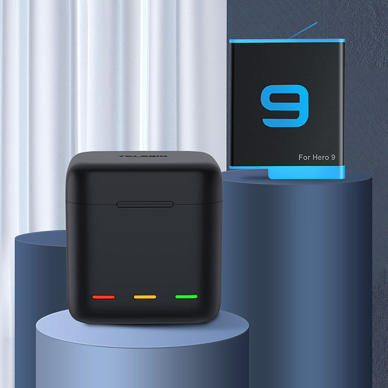3 in 1 Charging Set Storage Battery Charger Charging Box for GoPro Hero 9 Action