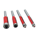 4pcs 1/4 Shank Straight Flush Trim Router Bit with Bearing Set Milling Cutter