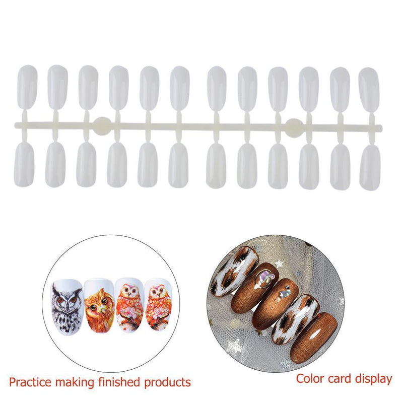 240pcs False Nail Tips Polish Gel DIY Nails Display Shelf Nail Art (Beige) Newly