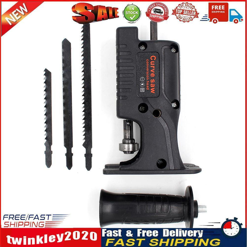 Reciprocating Saw Adapter with Sawblade Electric Drill Modified Saw Tools Newly