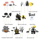 Witch Pattern Halloween Style Cupcake Decor Baking Decoration Cake Topper Set