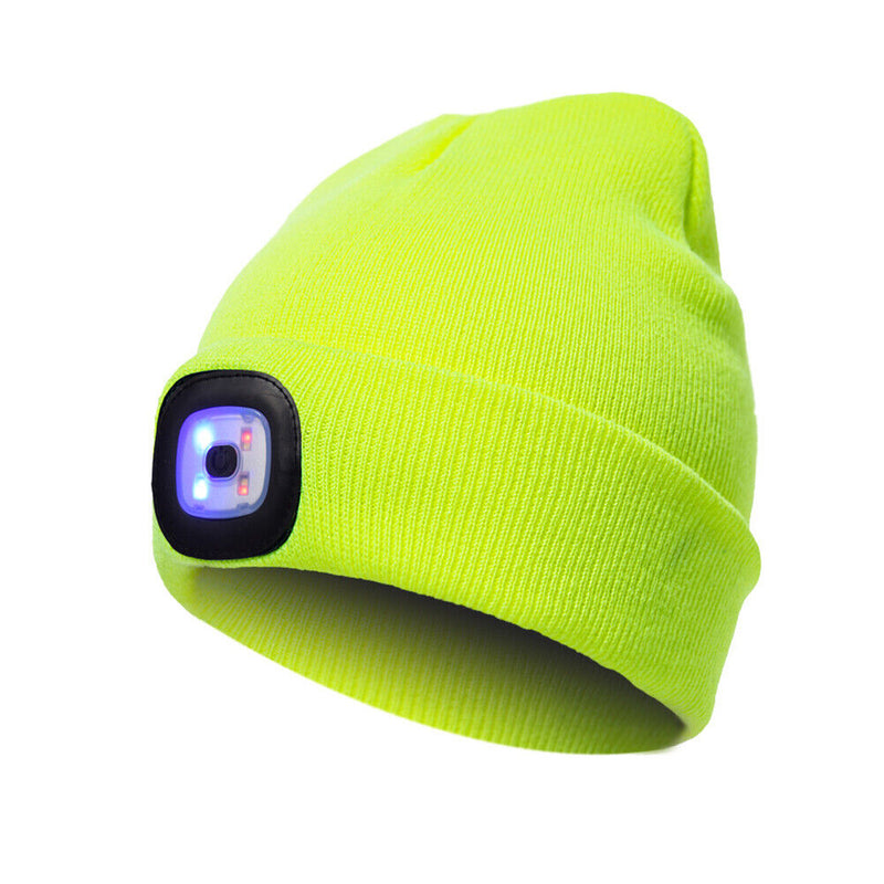 4LED Cap Light Outdoor Running Night Fishing Camping Emergency Warning Hat Lamp