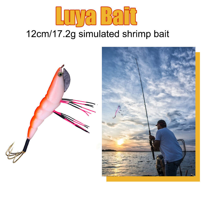 Wood Shrimp Simulation Fishing Lures 12cm 17.2g Artificial Bait Fishing Tackl