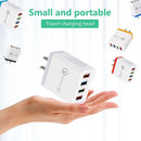 4 USB Travel Wall 3A Fast Charging Charger US Plug Adapter (Black) 2PCS