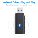 Dongle Stereo AUX Bluetooth 5.0 Adapter Audio Receiver 2-in-1 USB Transmitter