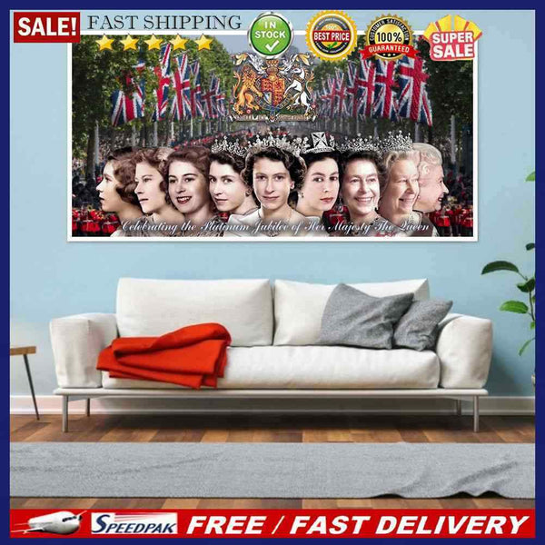 DIY Diamond Painting Kits Full Round Drill Queen Elizabeth II Mosaic Picture Art