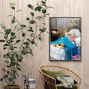 Granny and Cats Oil Paint By Numbers DIY Canvas Wall Picture Craft Home Decor