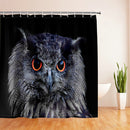 Bathroom Fall Shower Curtain Decorative Owl Pattern Washable Shower Art Liner