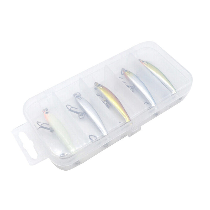 5x Fishing Lures 3.5g 5cm Minnow Lure Hard Bait Crankbait Wobbler Fishing T