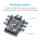 1 to 8 Computer Case Fan Hub 4PIN D-type Cooling Speed Controller for 8-way Fans