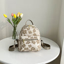 Fashion Flower Print Pure Small Backpack for Girls Casual Soft Canvas School Bag