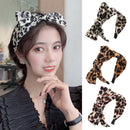Leopard Print Party Spring Headwear Girls Headband Wide Hair Band Turban