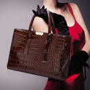 3pcs/Set Fashion Crocodile Pattern PU Leather Women Shoulder Handbag Purse Tote