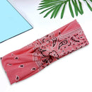 Women Running Cross Headdress Fitness Wide Headband Print Headwear Headdress