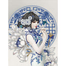 Chinese Style Beauty 5D Diamond Painting Partial Special Shaped Drill (K056)