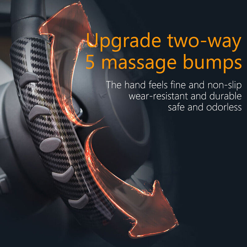 Car Steering Wheel Booster Cover Interior Accessories (Carbon Fiber Look) Newly