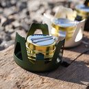 Mini Alcohol Stove Outdoor Camp Tourist Picnic Cooking Stove (Dark Green) Newly