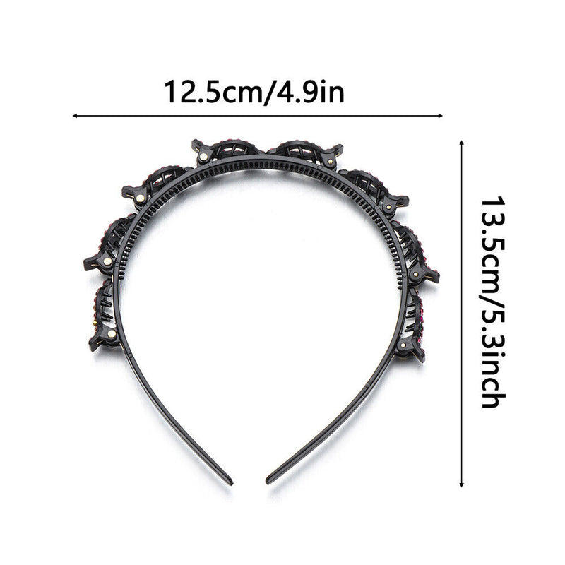design Hairstyle Hairpin Rhinestone Hair Clip Twist Plait Headband Barrette