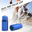 2x Bicycle Presta Tire Valve Cap Aluminum Alloy Bike Valve Cover (Blue) Newly