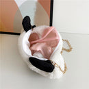 Cute Panda Crossbody Bag Kids Plush Chain Shoulder Bags Small Purse (C)