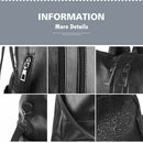 Leather Backpack College Bag Travel Tote Backpack Large Capacity Shoulder Bag