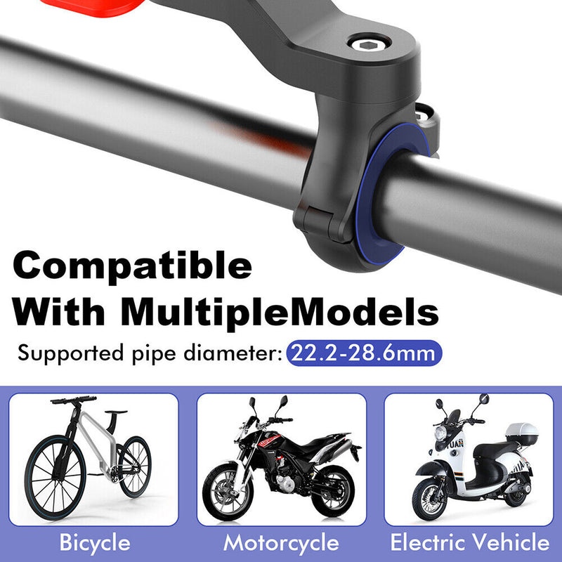 Motorcycle Bicycle Cellphone Stem Holder with Patch Navigation Support Bracket