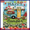 DIY Paint By Number Kit Frameless Camper Abstract Handpainted Canvas Wall D